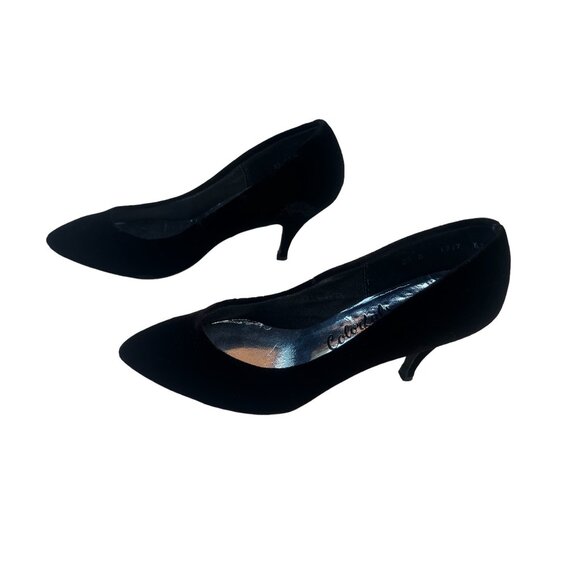 Colorful by Cin Cin Women’s 8.5 B Black Velvet 3” Heels Pumps Elegant  Heels - Picture 3 of 11